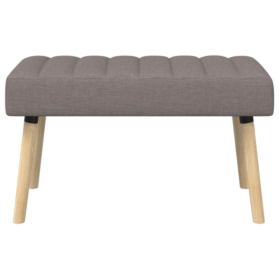 Kanaal-geplooide bank Taupe 80 x 40 x 46 cm Stof