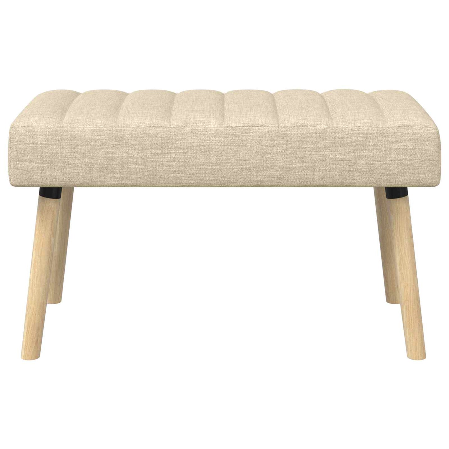 Kanaal-geplooide bank Crèmekleurig 80 x 40 x 46 cm Stof