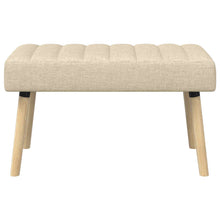 Kanaal-geplooide bank Crèmekleurig 80 x 40 x 46 cm Stof