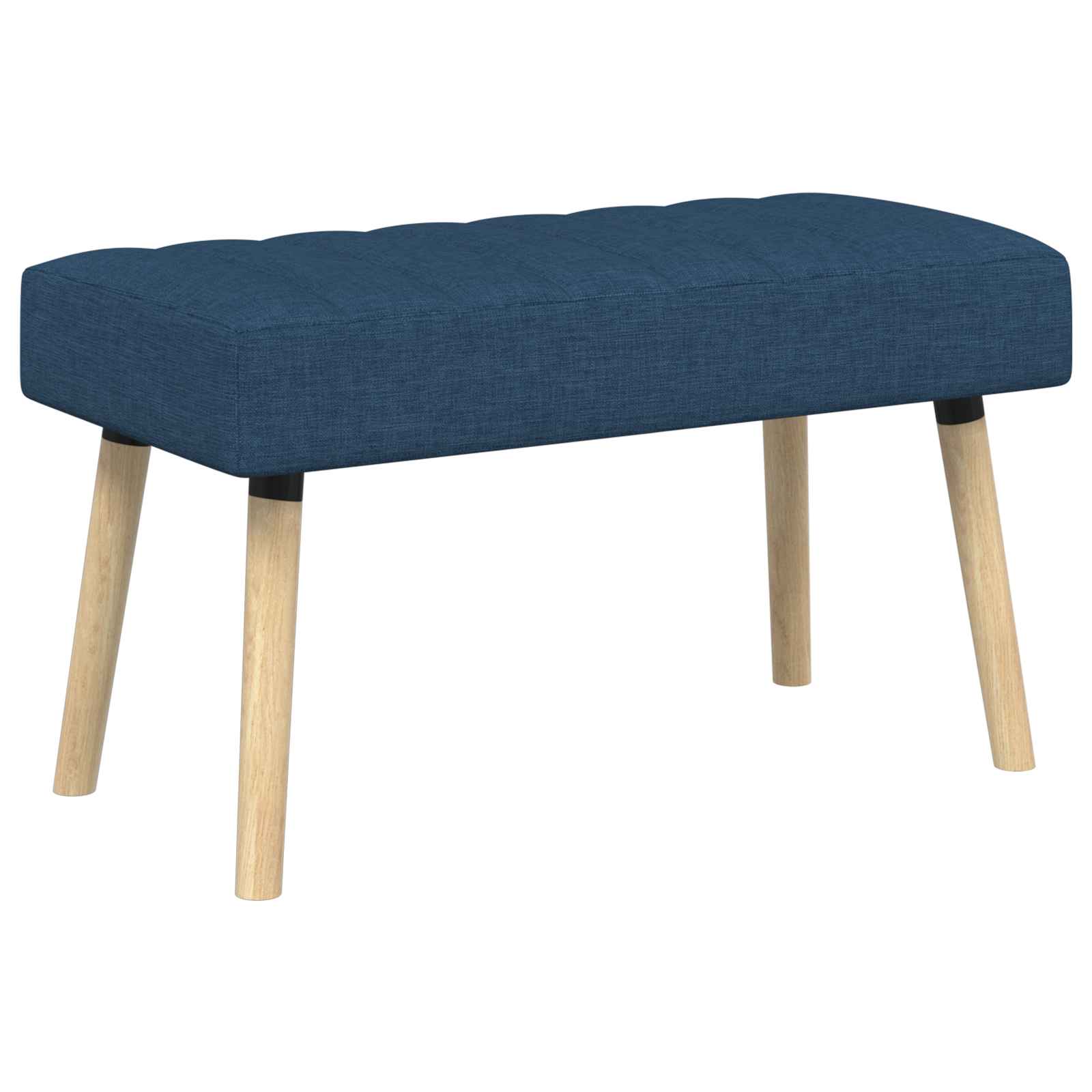 Kanaal-geplooide bank Blauw 80 x 40 x 46 cm Stof