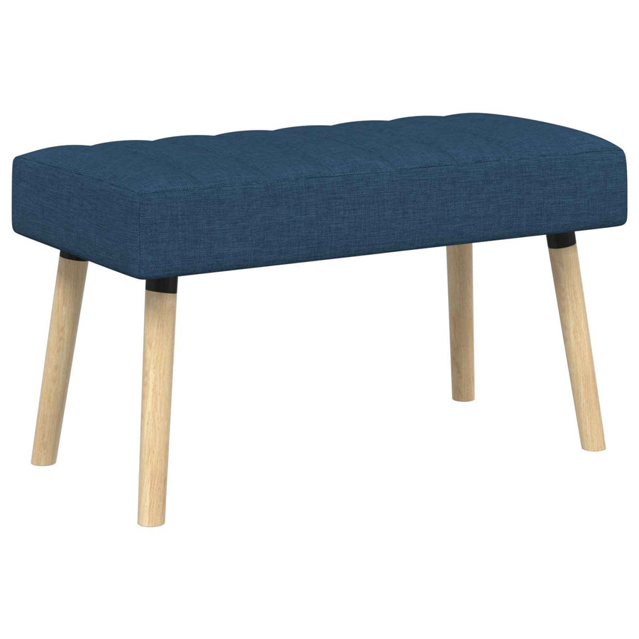 Kanaal-geplooide bank Blauw 80 x 40 x 46 cm Stof