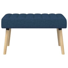 Kanaal-geplooide bank Blauw 80 x 40 x 46 cm Stof