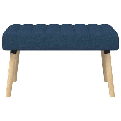 Kanaal-geplooide bank Blauw 80 x 40 x 46 cm Stof