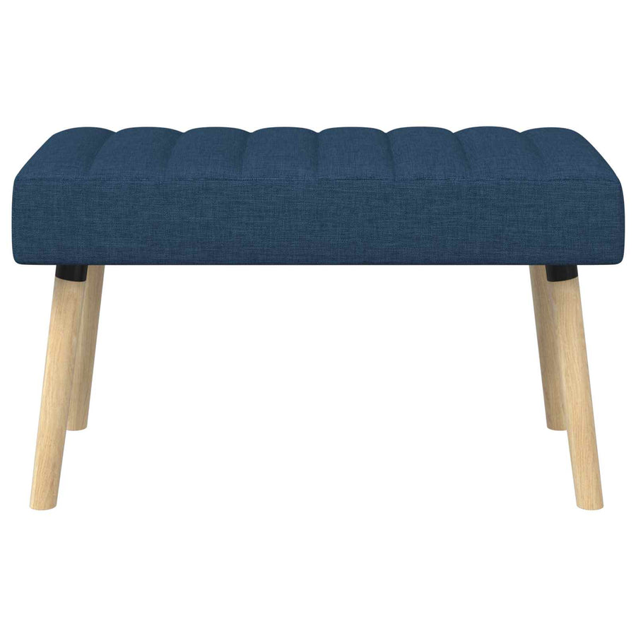 Kanaal-geplooide bank Blauw 80 x 40 x 46 cm Stof