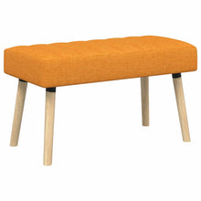 Kanaal-geplooide bank Donkergeel 80 x 40 x 46 cm Stof