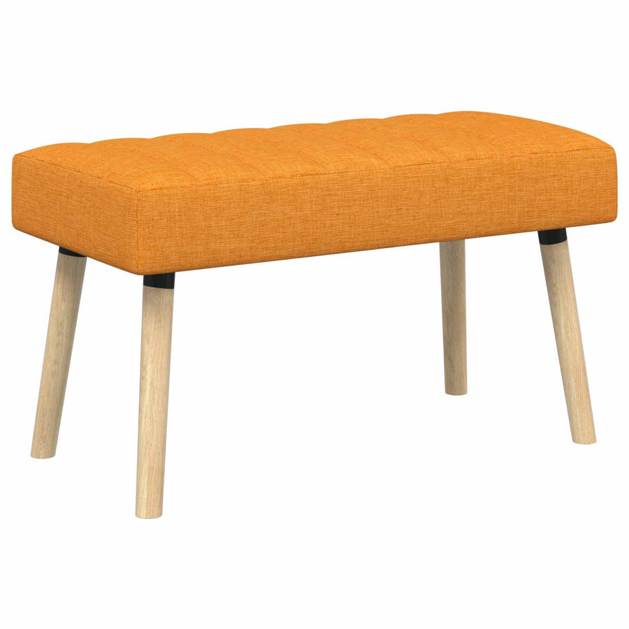 Kanaal-geplooide bank Donkergeel 80 x 40 x 46 cm Stof