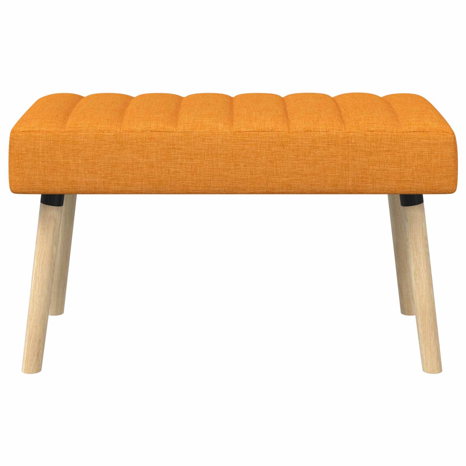 Kanaal-geplooide bank Donkergeel 80 x 40 x 46 cm Stof