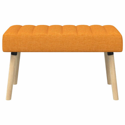 Kanaal-geplooide bank Donkergeel 80 x 40 x 46 cm Stof