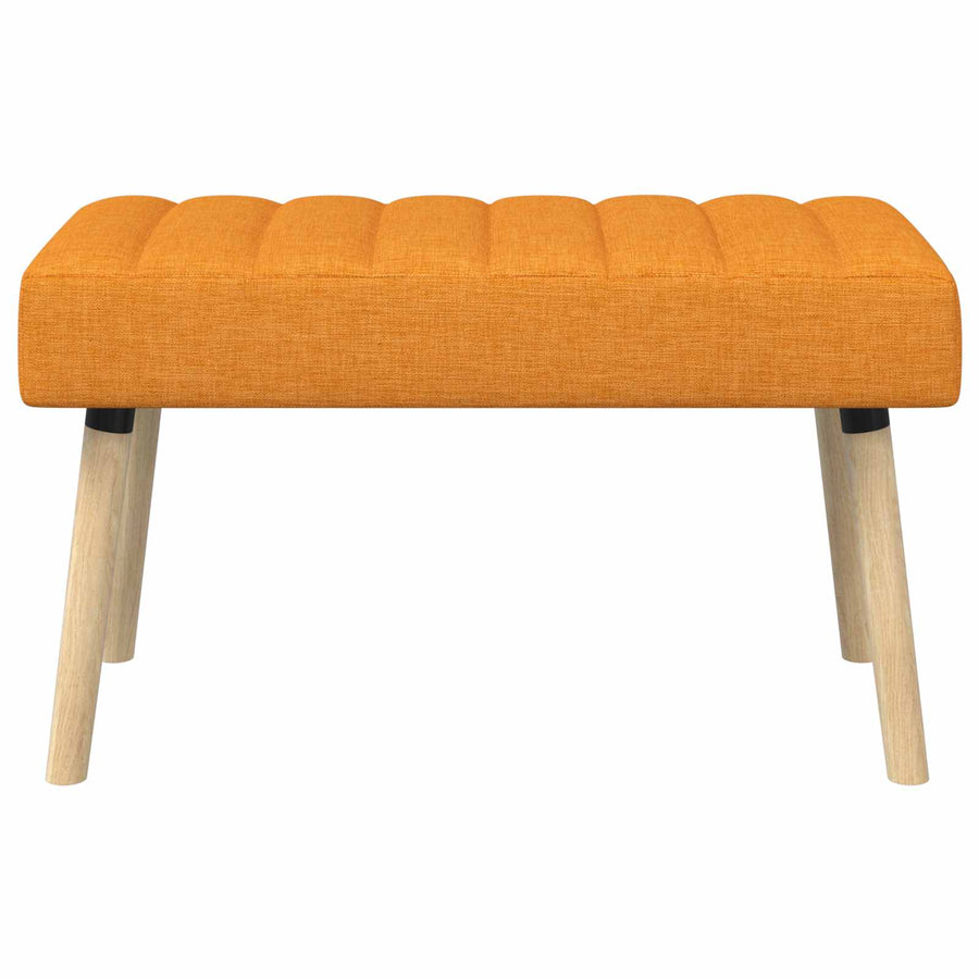 Kanaal-geplooide bank Donkergeel 80 x 40 x 46 cm Stof