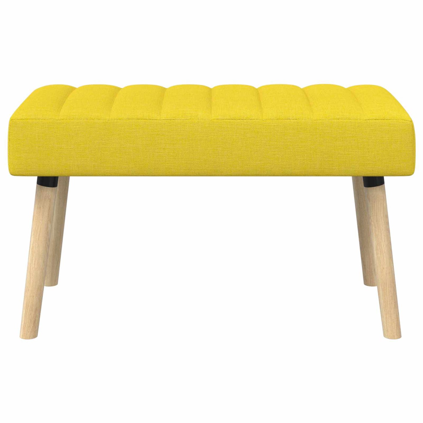 Kanaal-geplooide bank Lichtgeel 80 x 40 x 46 cm Stof