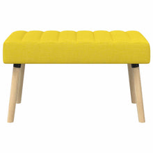 Kanaal-geplooide bank Lichtgeel 80 x 40 x 46 cm Stof