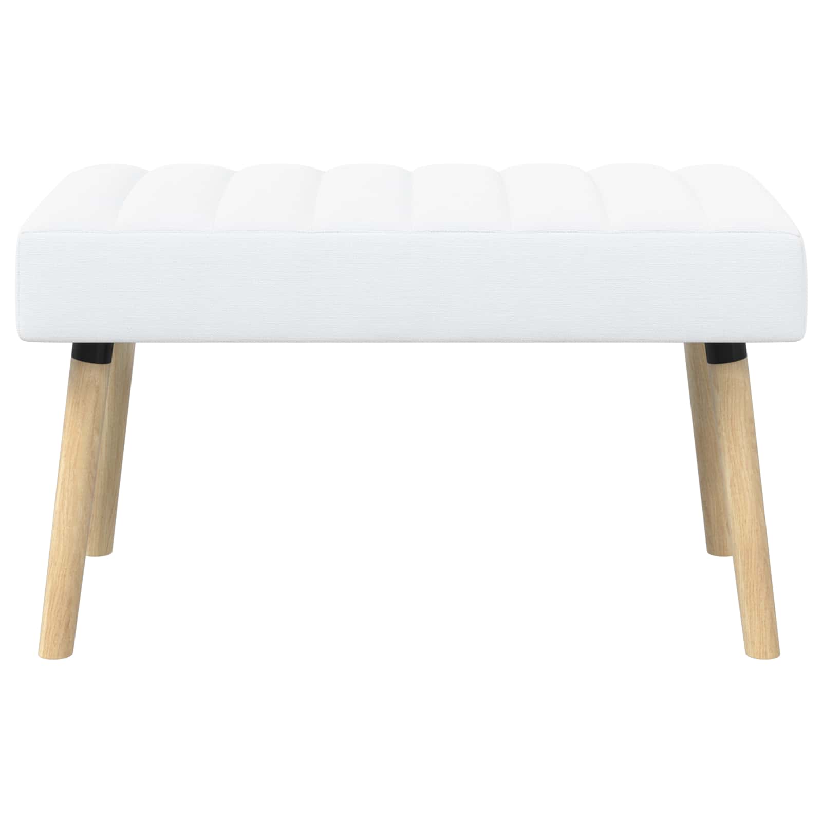 Kanaal-geplooide bank Wit 80 x 40 x 46 cm Stof