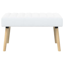 Kanaal-geplooide bank Wit 80 x 40 x 46 cm Stof