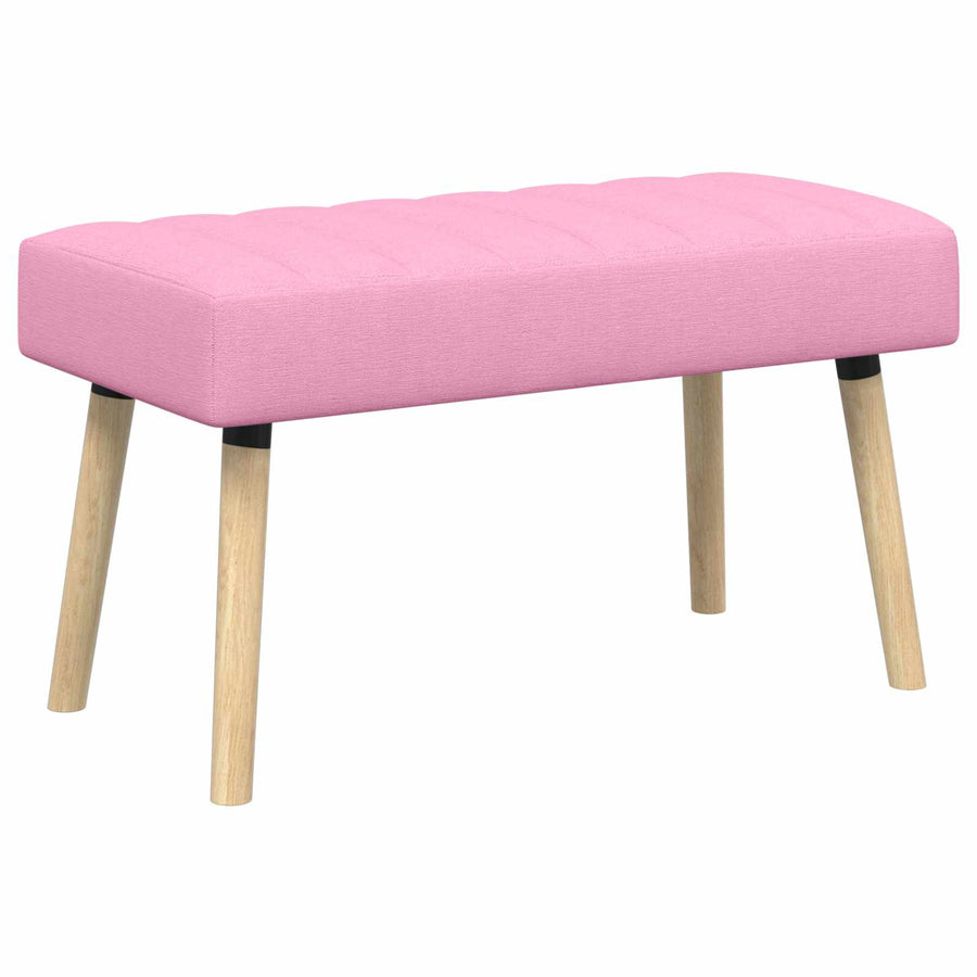 Kanaal-geplooide bank Roze 80 x 40 x 46 cm Stof