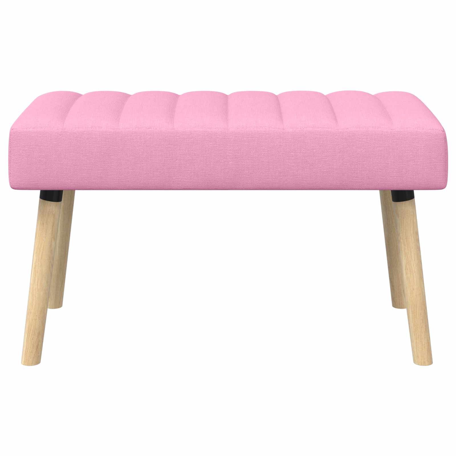Kanaal-geplooide bank Roze 80 x 40 x 46 cm Stof