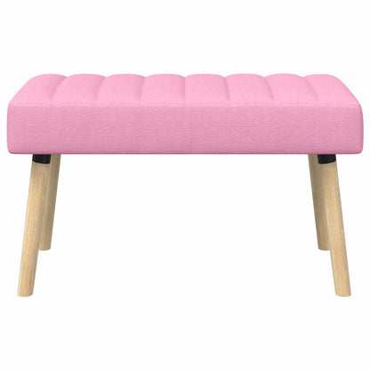 Kanaal-geplooide bank Roze 80 x 40 x 46 cm Stof