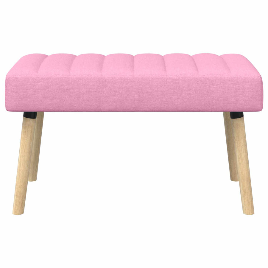 Kanaal-geplooide bank Roze 80 x 40 x 46 cm Stof