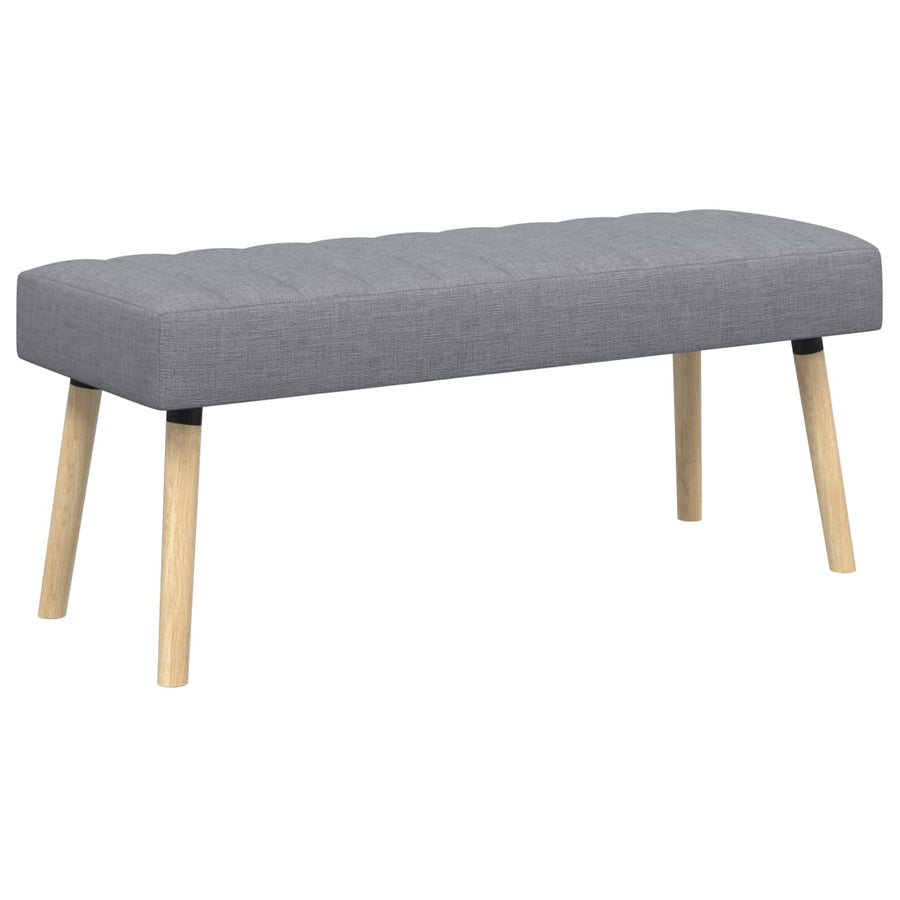 Kanaal-geplooide bank Lichtgrijs 110 x 40 x 46 cm Stof