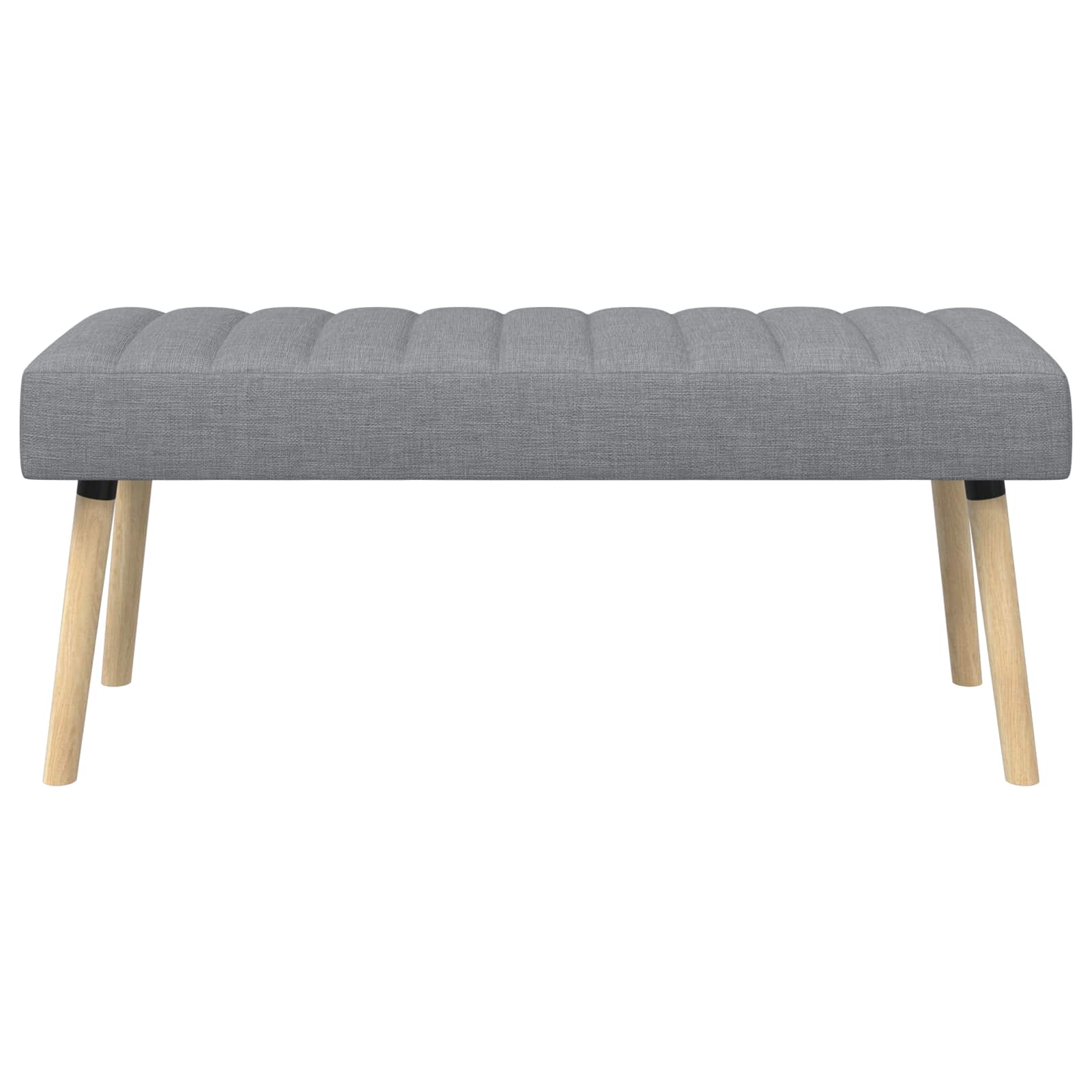 Kanaal-geplooide bank Lichtgrijs 110 x 40 x 46 cm Stof