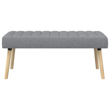 Kanaal-geplooide bank Lichtgrijs 110 x 40 x 46 cm Stof