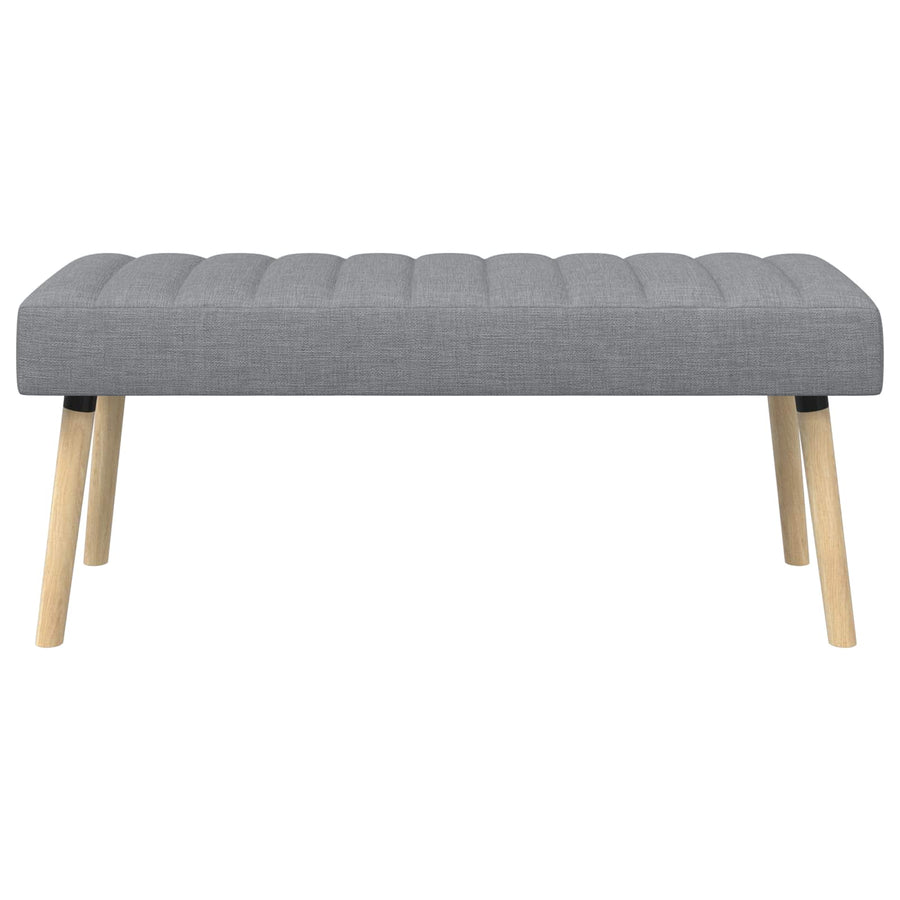 Kanaal-geplooide bank Lichtgrijs 110 x 40 x 46 cm Stof