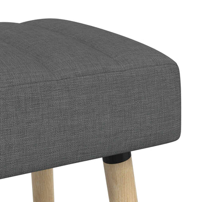 Kanaal-geplooide bank Donkergrijs 110 x 40 x 46 cm Stof