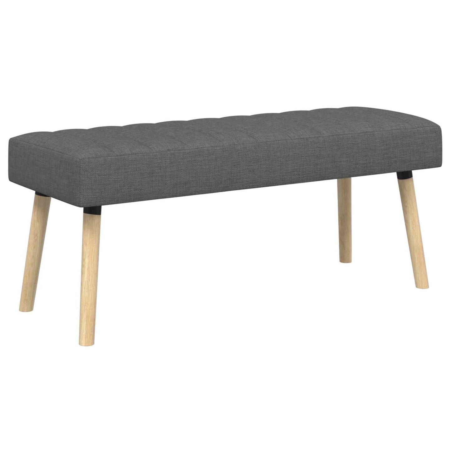 Kanaal-geplooide bank Donkergrijs 110 x 40 x 46 cm Stof