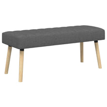 Kanaal-geplooide bank Donkergrijs 110 x 40 x 46 cm Stof