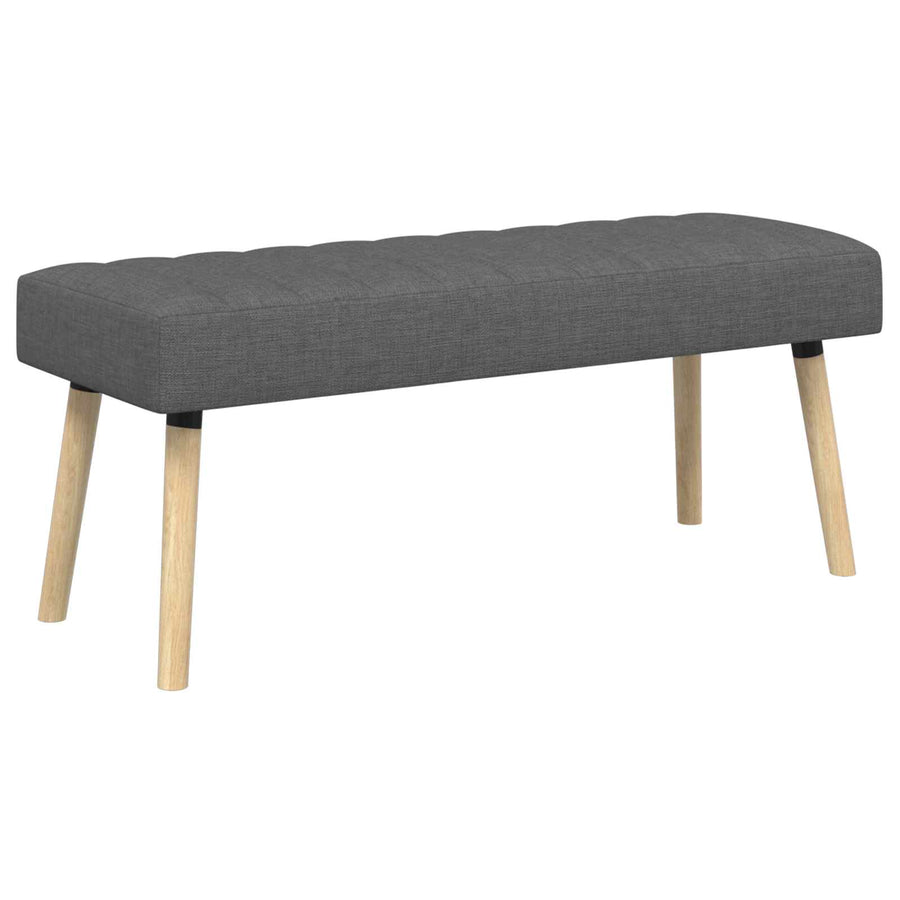 Kanaal-geplooide bank Donkergrijs 110 x 40 x 46 cm Stof