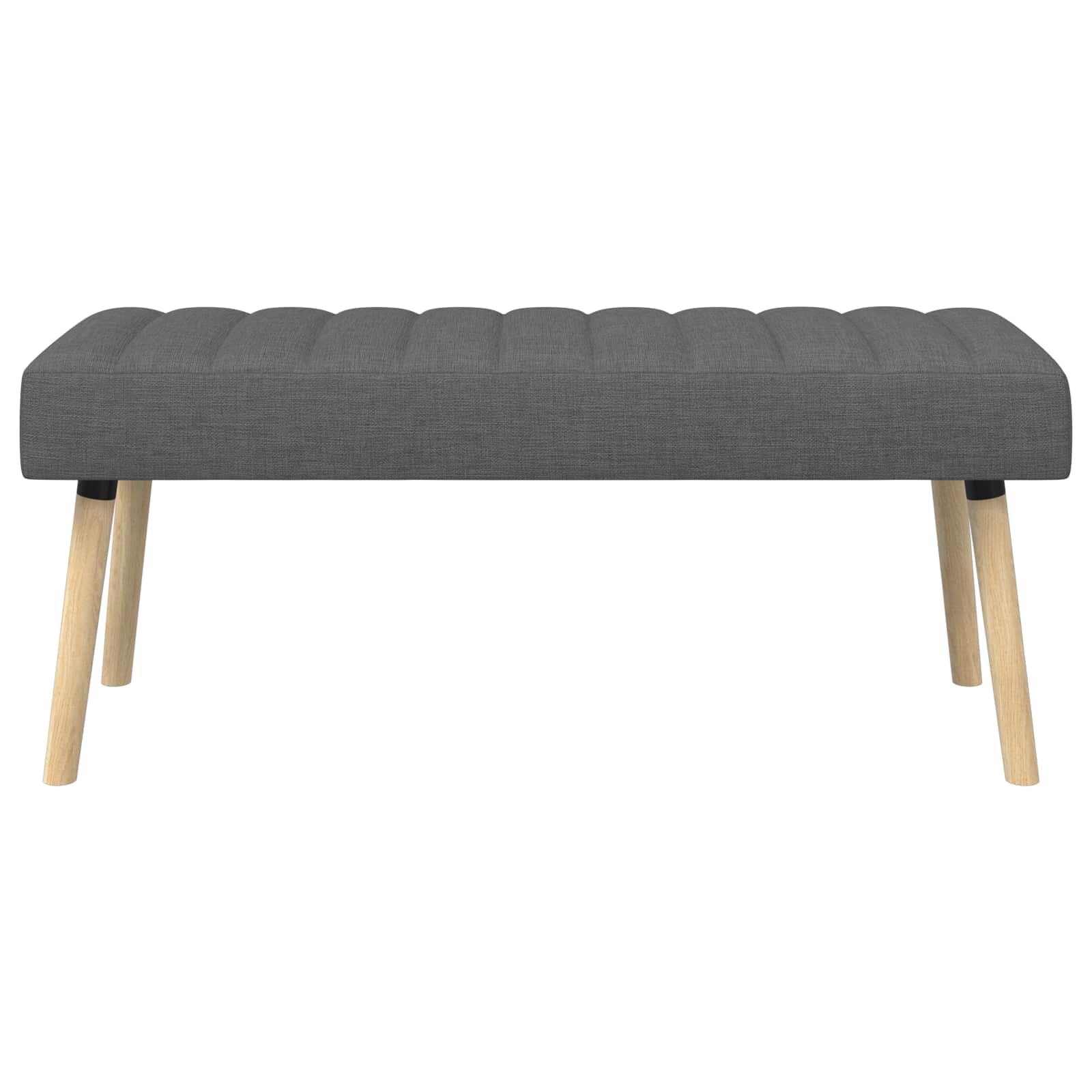 Kanaal-geplooide bank Donkergrijs 110 x 40 x 46 cm Stof