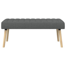Kanaal-geplooide bank Donkergrijs 110 x 40 x 46 cm Stof