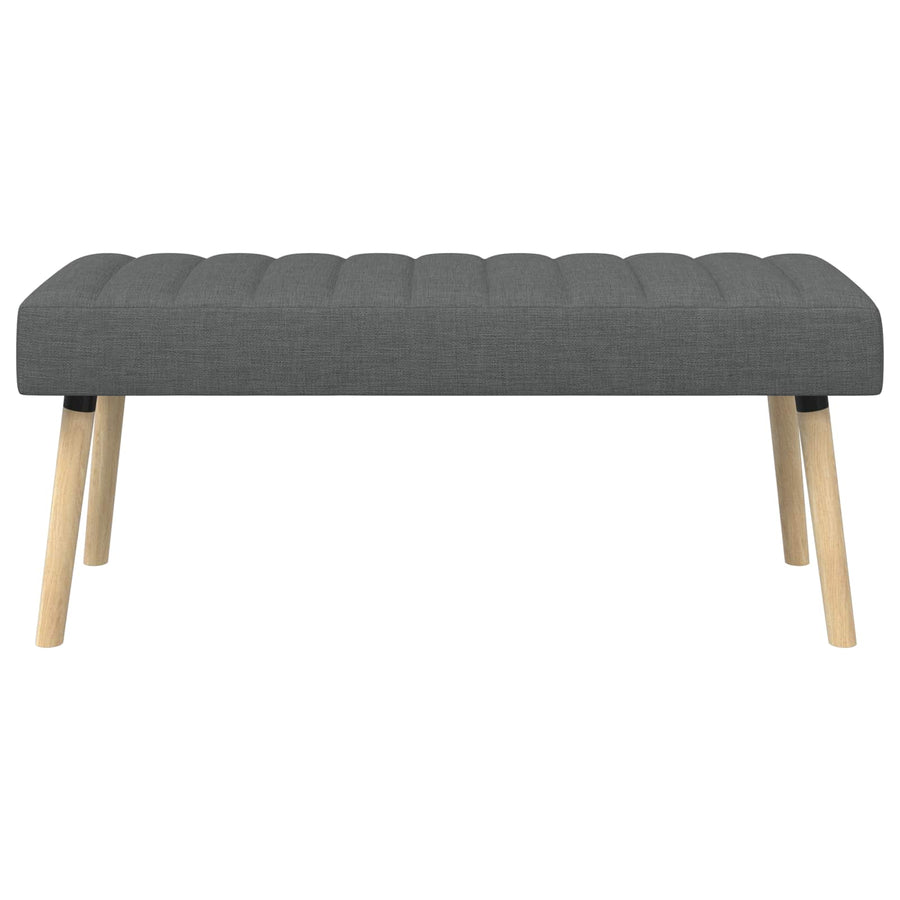 Kanaal-geplooide bank Donkergrijs 110 x 40 x 46 cm Stof