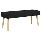 Bank zwart 110x40x46 cm stof