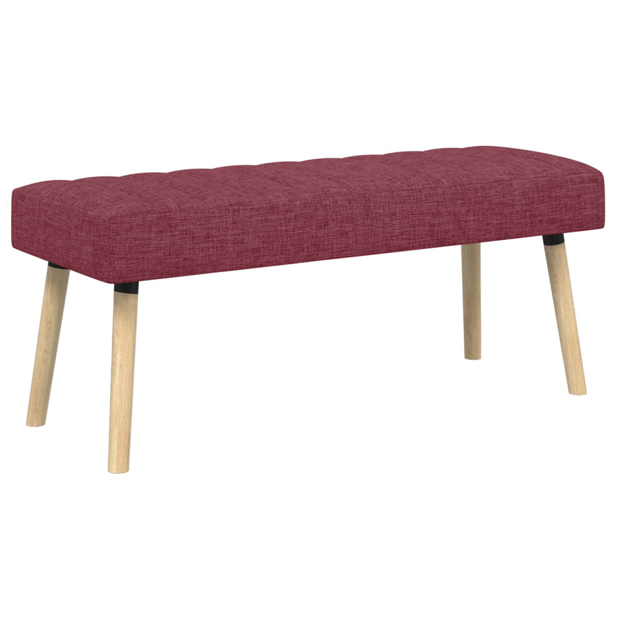 Kanaal-geplooide bank Wijnrood 110 x 40 x 46 cm Stof
