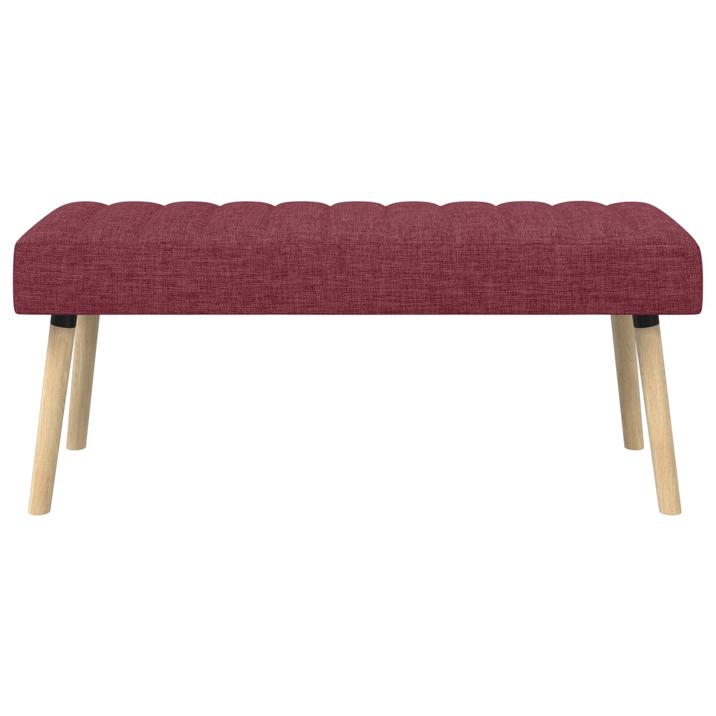 Kanaal-geplooide bank Wijnrood 110 x 40 x 46 cm Stof