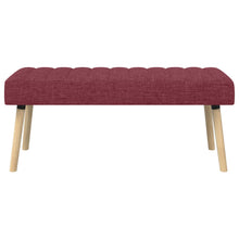 Kanaal-geplooide bank Wijnrood 110 x 40 x 46 cm Stof
