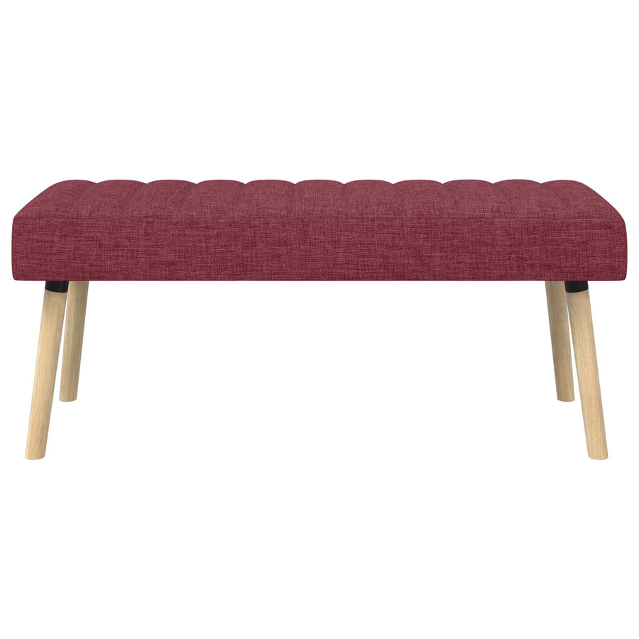Kanaal-geplooide bank Wijnrood 110 x 40 x 46 cm Stof