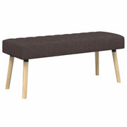 Bank donkerbruin stof 110x40x46 cm