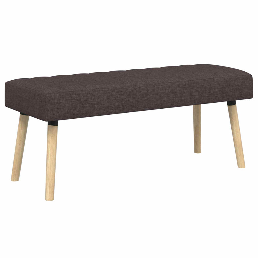 Kanaal-geplooide bank Donkerbruin 110 x 40 x 46 cm Stof