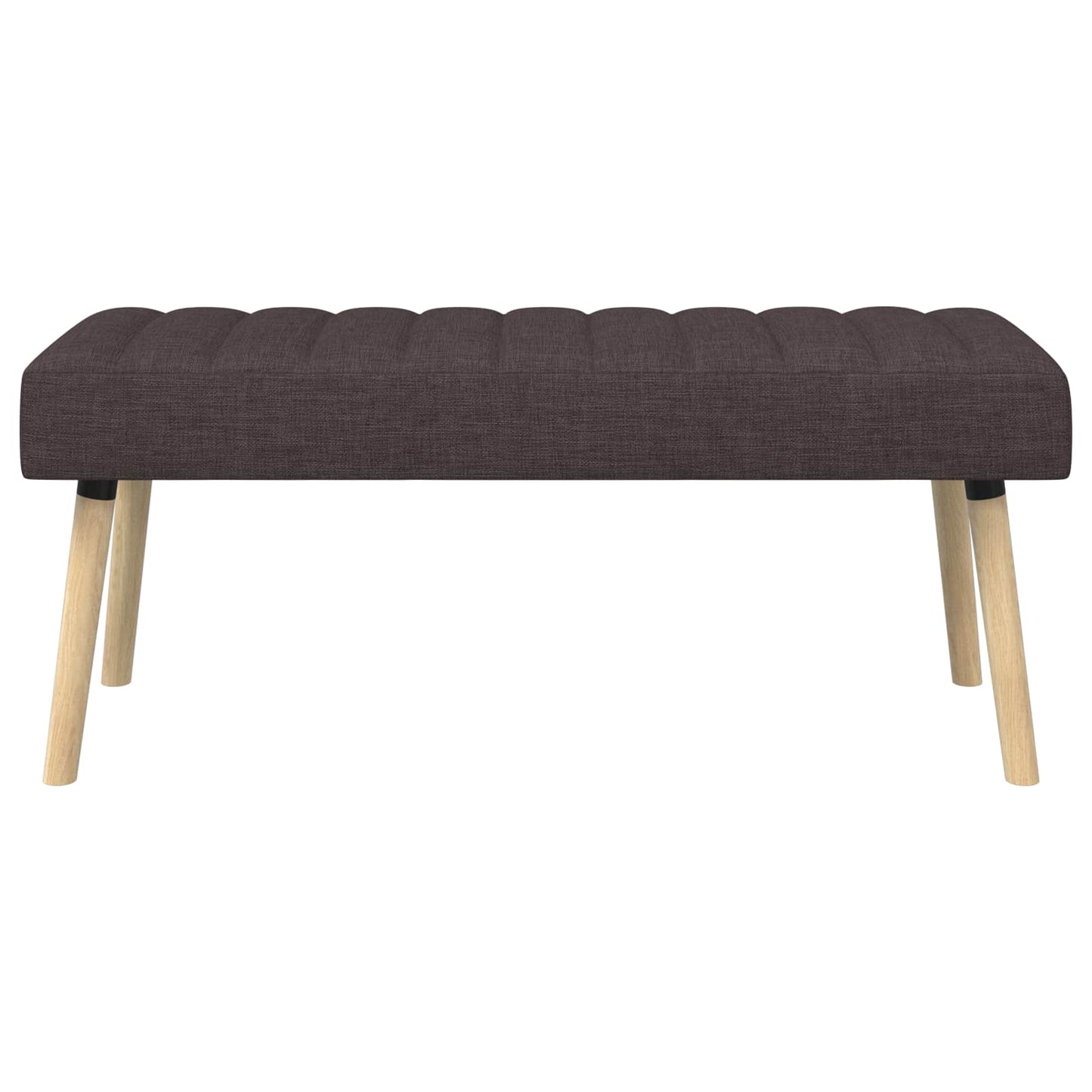 Kanaal-geplooide bank Donkerbruin 110 x 40 x 46 cm Stof