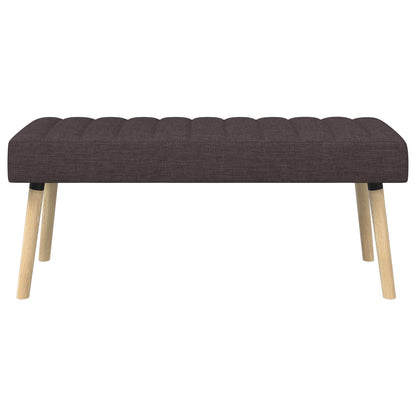 Kanaal-geplooide bank Donkerbruin 110 x 40 x 46 cm Stof
