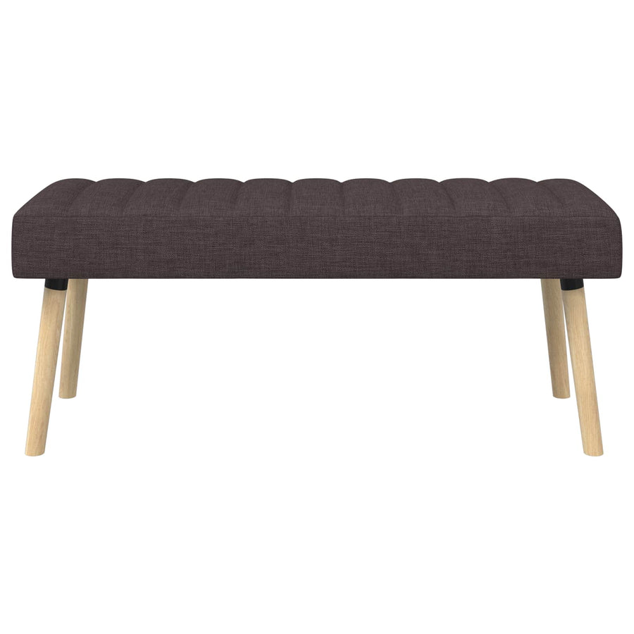 Kanaal-geplooide bank Donkerbruin 110 x 40 x 46 cm Stof