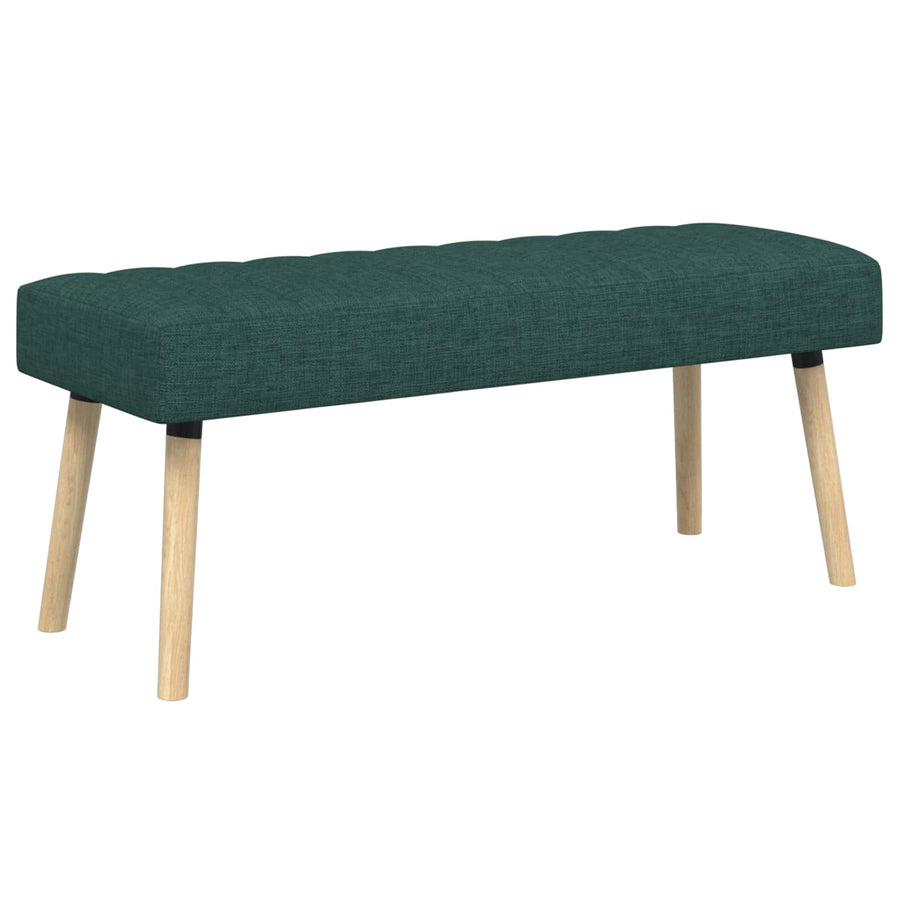 Kanaal-geplooide bank Donkergroen 110 x 40 x 46 cm Stof