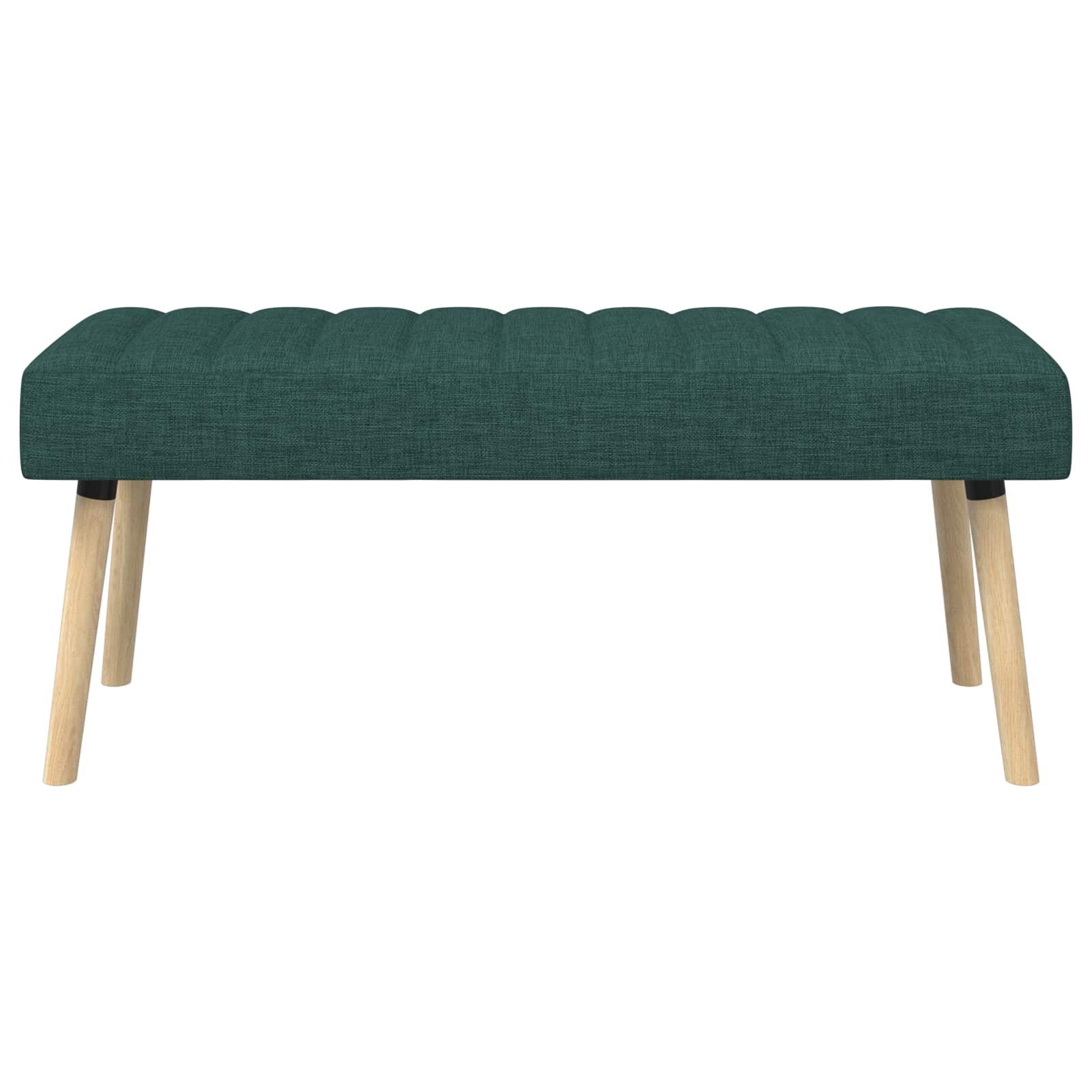 Kanaal-geplooide bank Donkergroen 110 x 40 x 46 cm Stof