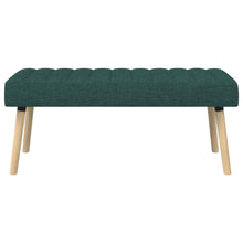 Kanaal-geplooide bank Donkergroen 110 x 40 x 46 cm Stof