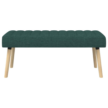 Kanaal-geplooide bank Donkergroen 110 x 40 x 46 cm Stof