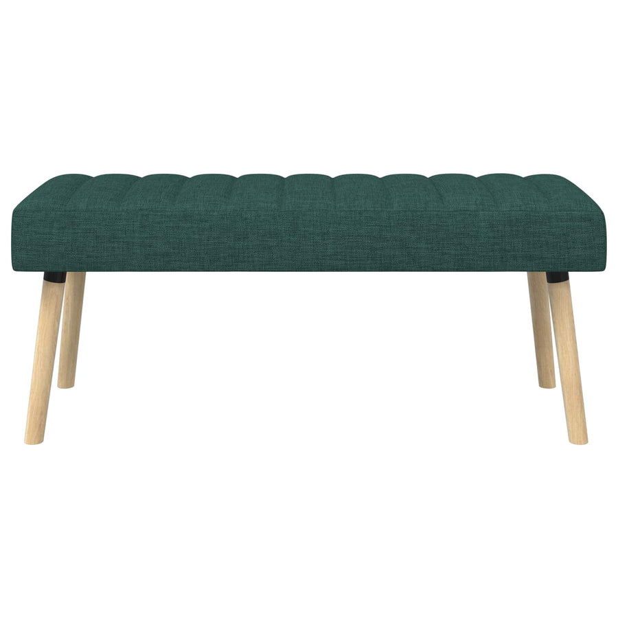 Kanaal-geplooide bank Donkergroen 110 x 40 x 46 cm Stof