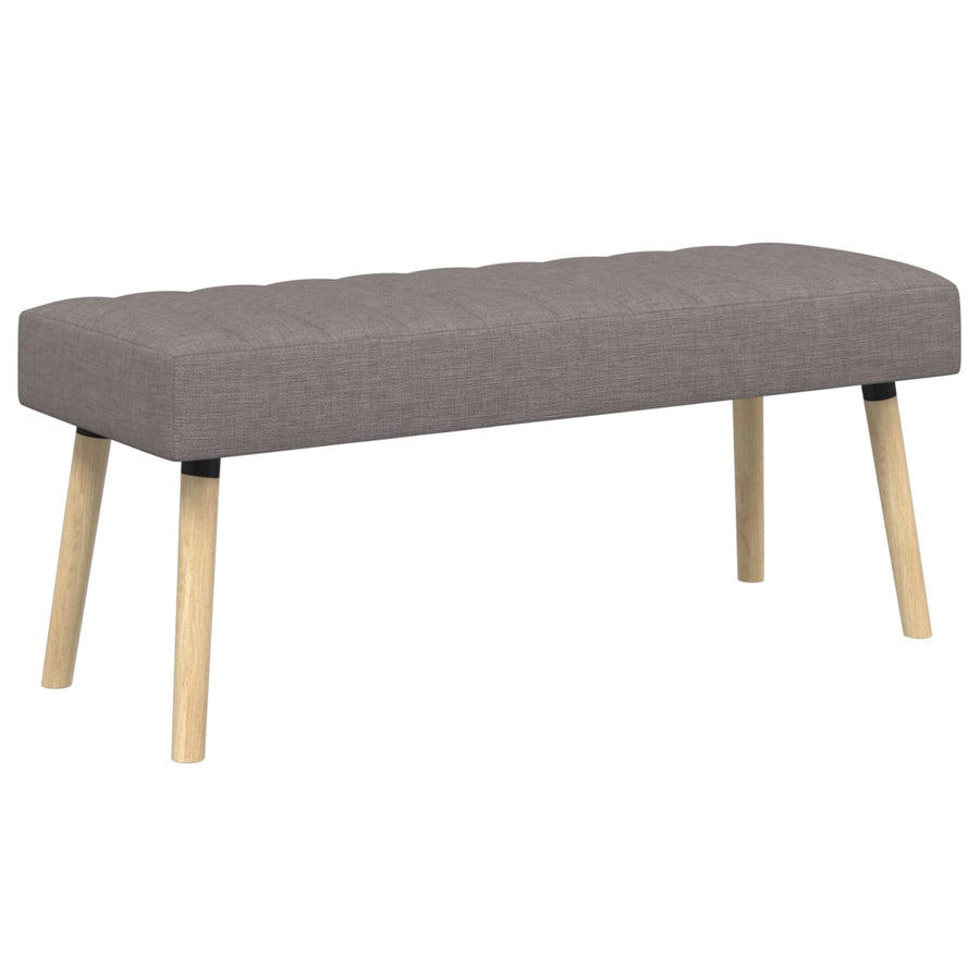 Kanaal-geplooide bank Taupe 110 x 40 x 46 cm Stof