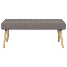 Kanaal-geplooide bank Taupe 110 x 40 x 46 cm Stof