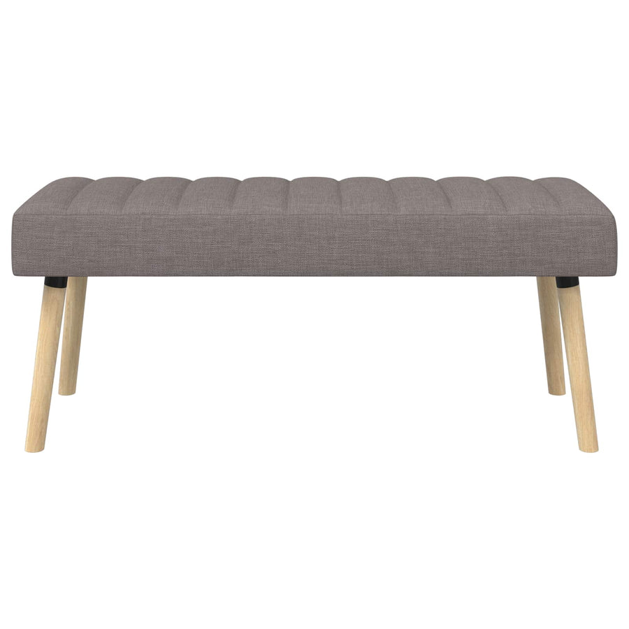 Kanaal-geplooide bank Taupe 110 x 40 x 46 cm Stof